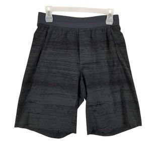 Lululemon Mens Black Streak Athletic Training Shorts Size S 9 Inch Inseam